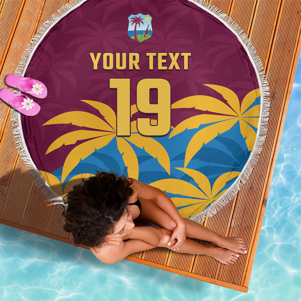 Custom West Indies Cricket Beach Blanket The Maroons Calypso Heritage