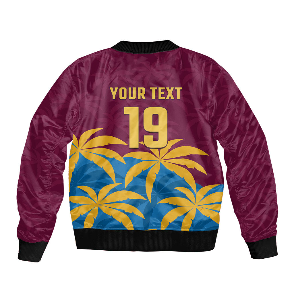 Custom West Indies Cricket Bomber Jacket The Maroons Calypso Heritage