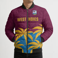 Custom West Indies Cricket Bomber Puffer Jacket The Maroons Calypso Heritage