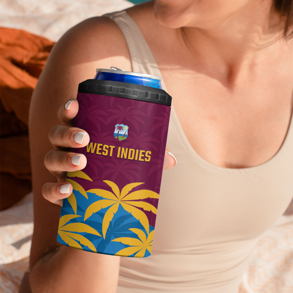 Custom West Indies Cricket 4 in 1 Can Cooler Tumbler The Maroons Calypso Heritage