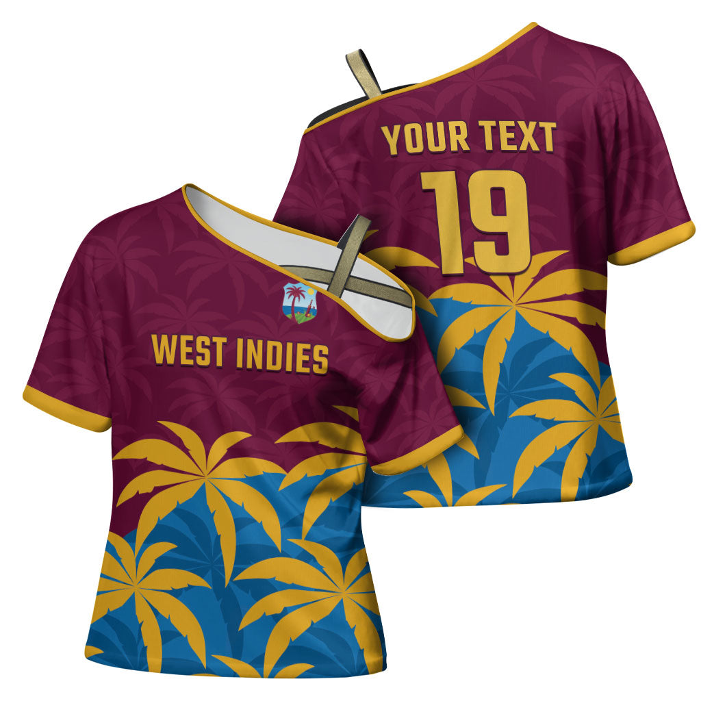 Custom West Indies Cricket Cross Shoulder Shirt The Maroons Calypso Heritage