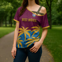 Custom West Indies Cricket Cross Shoulder Shirt The Maroons Calypso Heritage