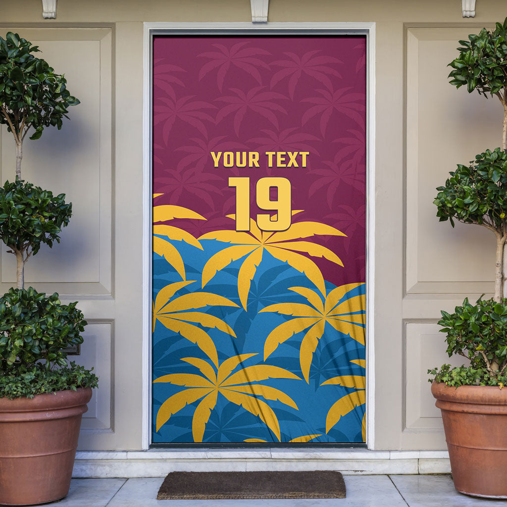 Custom West Indies Cricket Door Cover The Maroons Calypso Heritage
