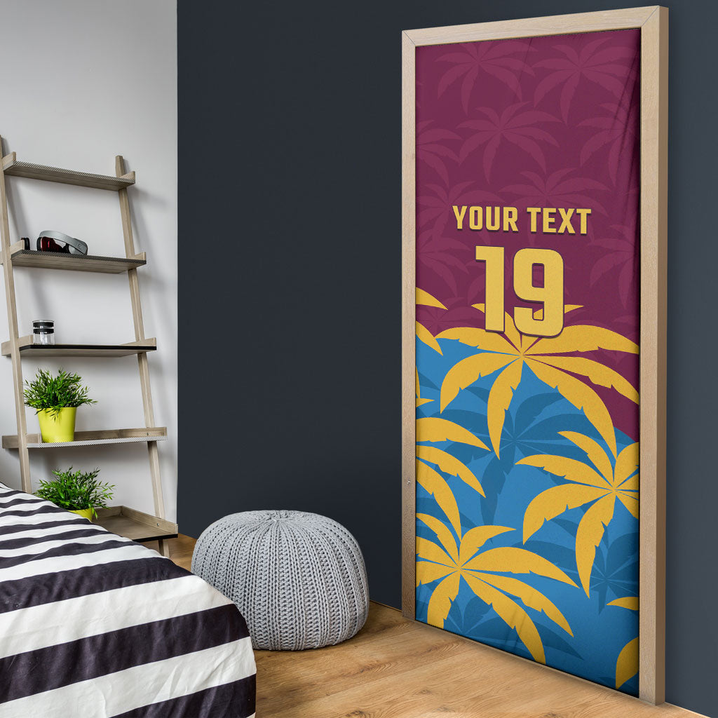 Custom West Indies Cricket Door Cover The Maroons Calypso Heritage