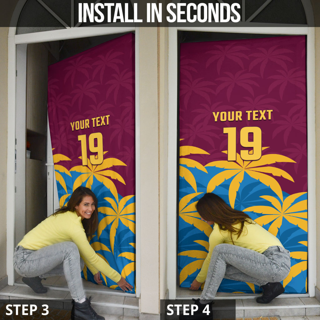 Custom West Indies Cricket Door Cover The Maroons Calypso Heritage