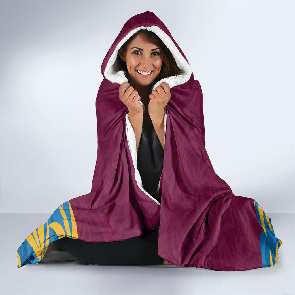 Custom West Indies Cricket Hooded Blanket The Maroons Calypso Heritage