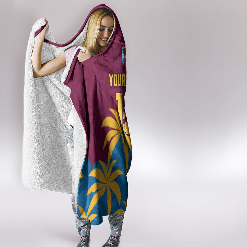 Custom West Indies Cricket Hooded Blanket The Maroons Calypso Heritage