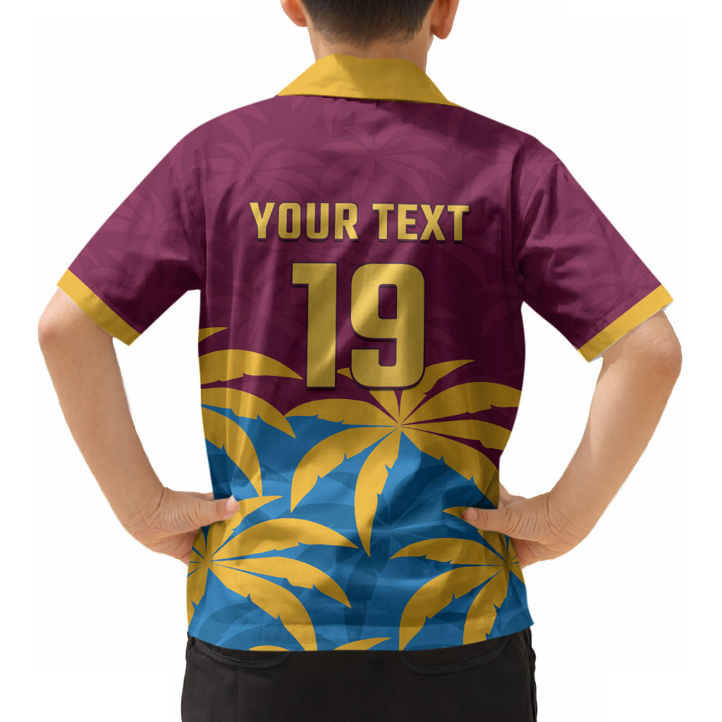 Custom West Indies Cricket Kid Hawaiian Shirt The Maroons Calypso Heritage LT19