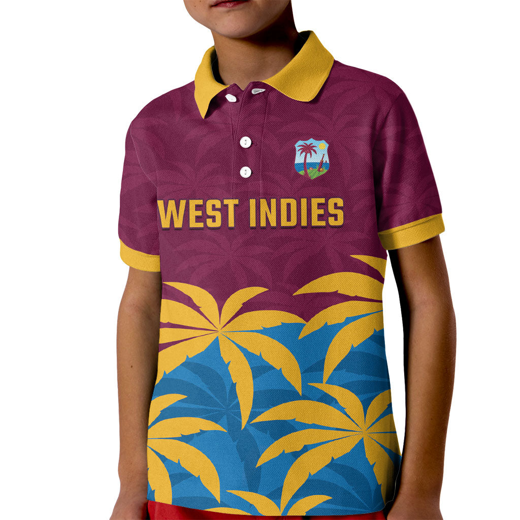 Custom West Indies Cricket Kid Polo Shirt The Maroons Calypso Heritage