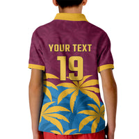 Custom West Indies Cricket Kid Polo Shirt The Maroons Calypso Heritage