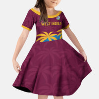Custom West Indies Cricket Kid Short Sleeve Dress The Maroons Calypso Heritage