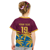 Custom West Indies Cricket Kid T Shirt The Maroons Calypso Heritage