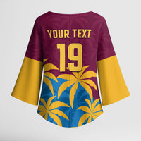 Custom West Indies Cricket Kimono Sleeve Blouse The Maroons Calypso Heritage