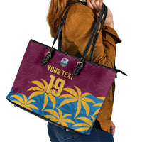 Custom West Indies Cricket Leather Tote Bag The Maroons Calypso Heritage