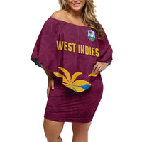 Custom West Indies Cricket Off Shoulder Short Dress The Maroons Calypso Heritage