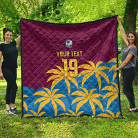 Custom West Indies Cricket Quilt The Maroons Calypso Heritage