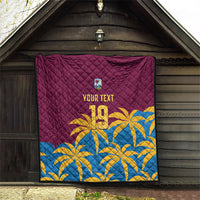 Custom West Indies Cricket Quilt The Maroons Calypso Heritage