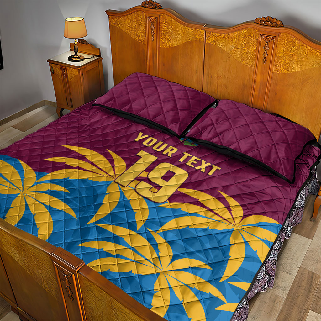 Custom West Indies Cricket Quilt Bed Set The Maroons Calypso Heritage