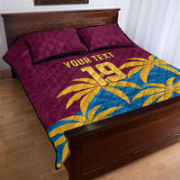Custom West Indies Cricket Quilt Bed Set The Maroons Calypso Heritage