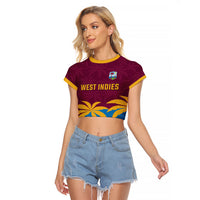 Custom West Indies Cricket Raglan Cropped T Shirt The Maroons Calypso Heritage