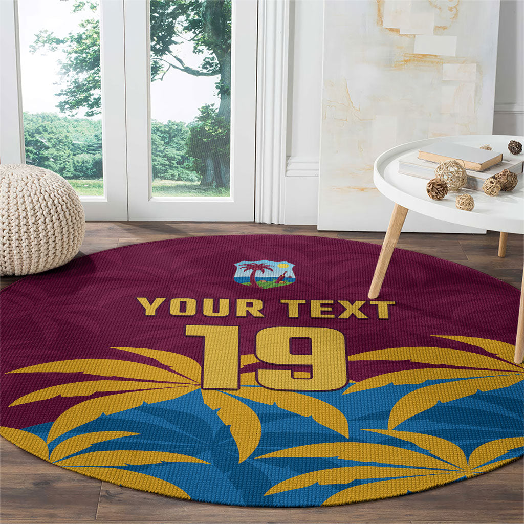 Custom West Indies Cricket Round Carpet The Maroons Calypso Heritage