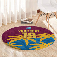 Custom West Indies Cricket Round Carpet The Maroons Calypso Heritage
