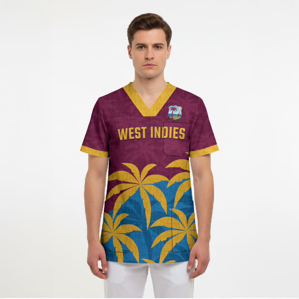 Custom West Indies Cricket Scrub Top The Maroons Calypso Heritage