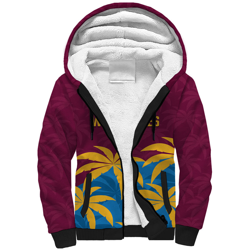 Custom West Indies Cricket Sherpa Hoodie The Maroons Calypso Heritage