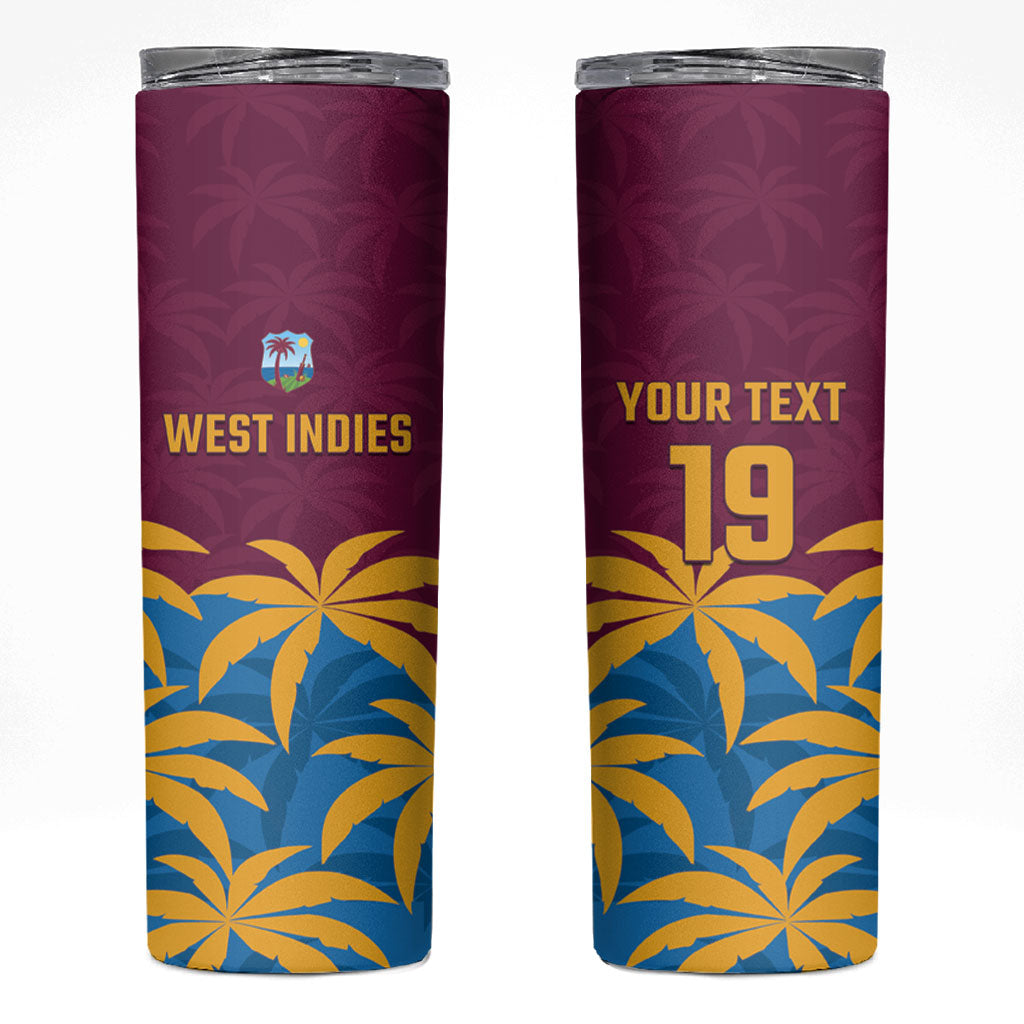 Custom West Indies Cricket Skinny Tumbler The Maroons Calypso Heritage