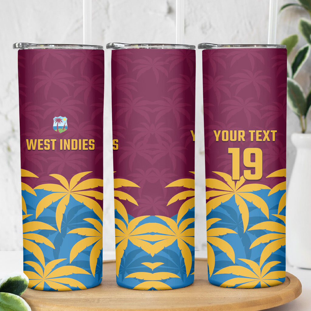 Custom West Indies Cricket Skinny Tumbler The Maroons Calypso Heritage