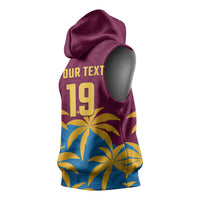 Custom West Indies Cricket Sleeveless Hoodie The Maroons Calypso Heritage