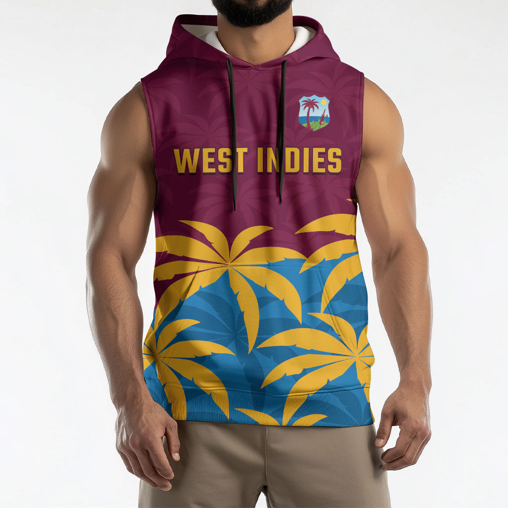 Custom West Indies Cricket Sleeveless Hoodie The Maroons Calypso Heritage