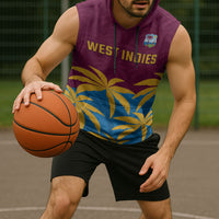 Custom West Indies Cricket Sleeveless Hoodie The Maroons Calypso Heritage