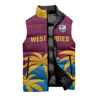 Custom West Indies Cricket Sleeveless Puffer Jacket The Maroons Calypso Heritage