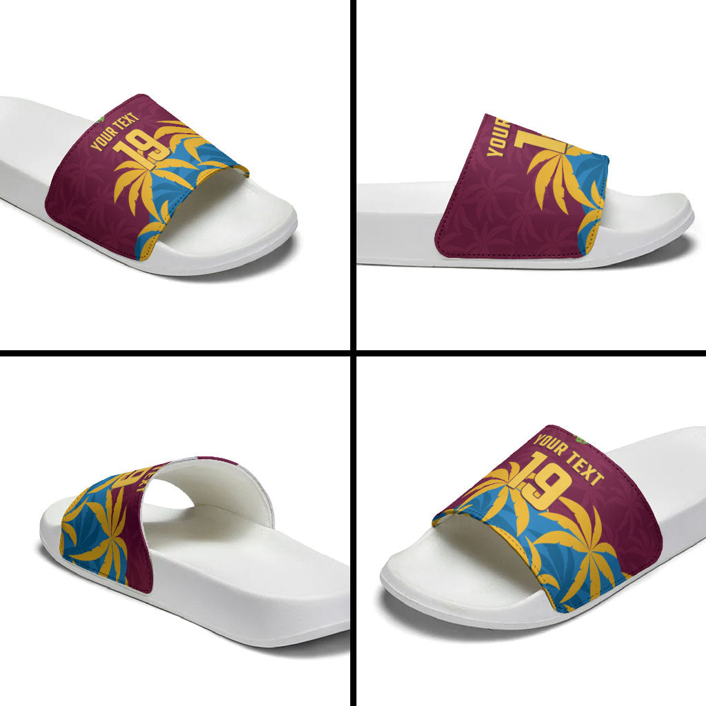 Custom West Indies Cricket Slide Sandals The Maroons Calypso Heritage