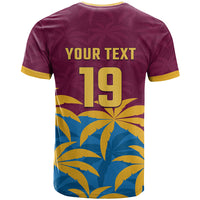Custom West Indies Cricket T Shirt The Maroons Calypso Heritage