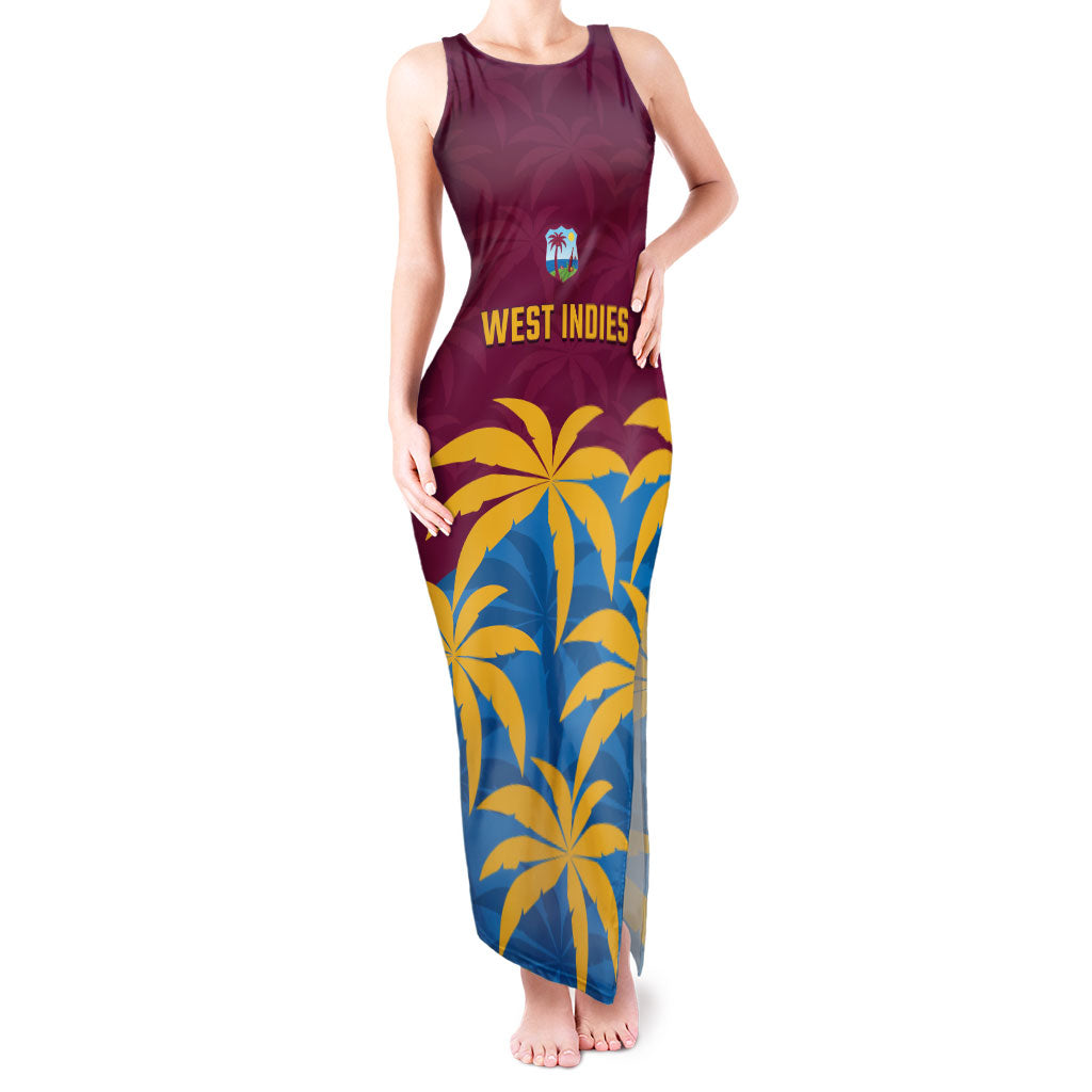Custom West Indies Cricket Tank Maxi Dress The Maroons Calypso Heritage