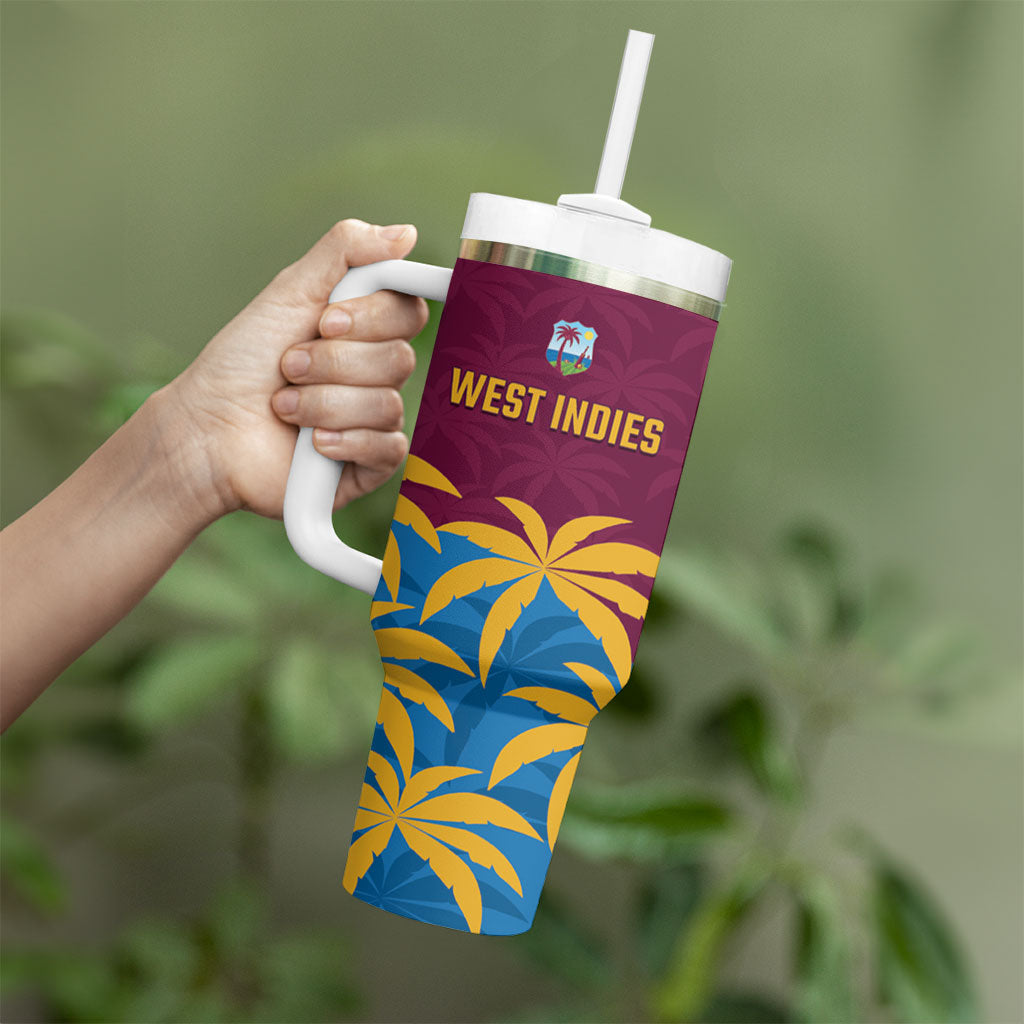 Custom West Indies Cricket Tumbler With Handle The Maroons Calypso Heritage