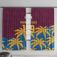 Custom West Indies Cricket Window Curtain The Maroons Calypso Heritage