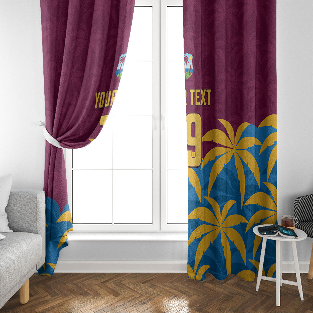 Custom West Indies Cricket Window Curtain The Maroons Calypso Heritage