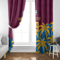 Custom West Indies Cricket Window Curtain The Maroons Calypso Heritage