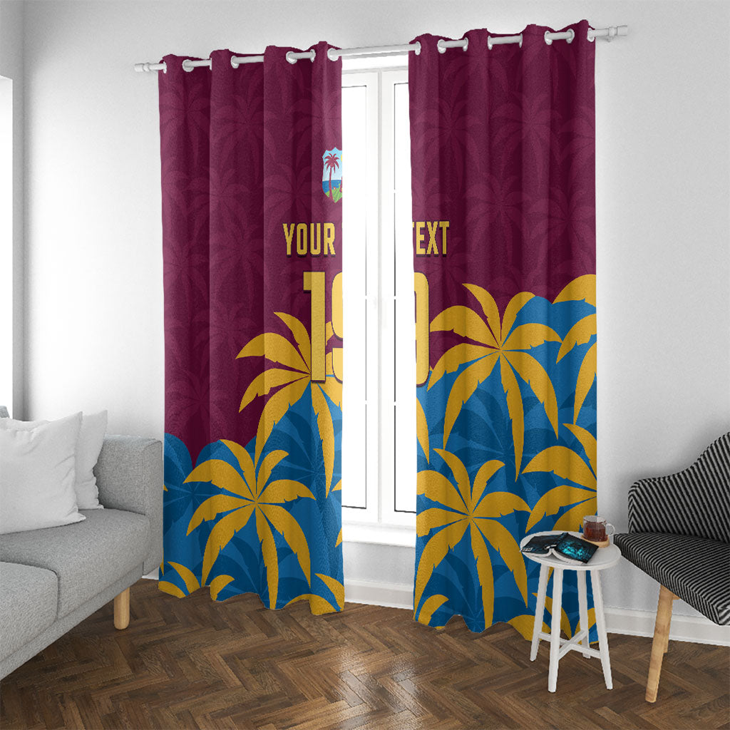 Custom West Indies Cricket Window Curtain The Maroons Calypso Heritage