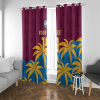 Custom West Indies Cricket Window Curtain The Maroons Calypso Heritage