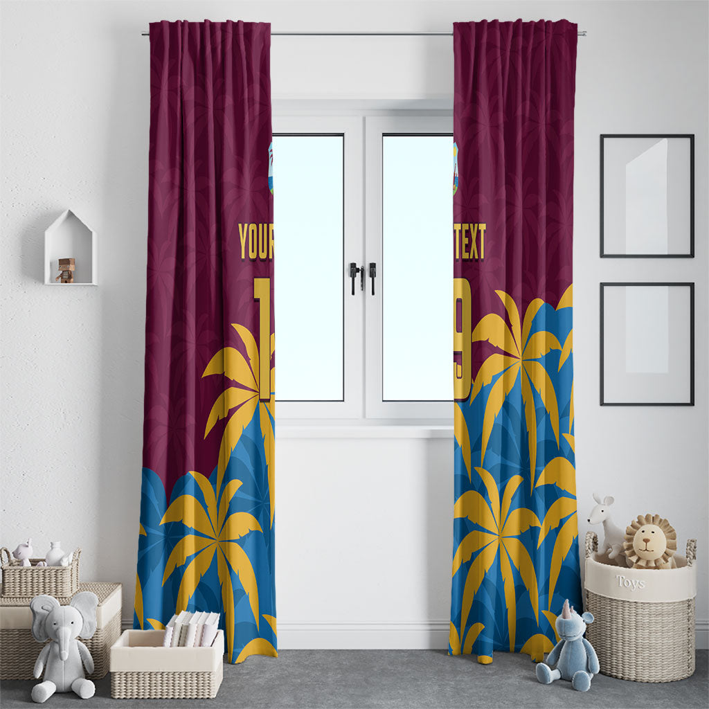 Custom West Indies Cricket Window Curtain The Maroons Calypso Heritage
