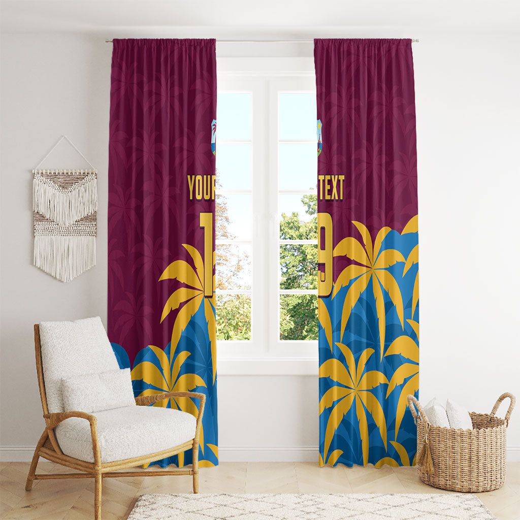 Custom West Indies Cricket Window Curtain The Maroons Calypso Heritage