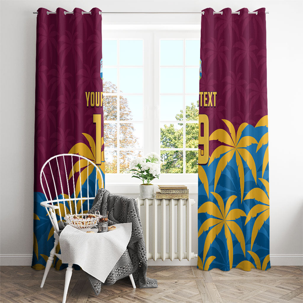 Custom West Indies Cricket Window Curtain The Maroons Calypso Heritage