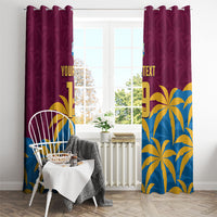Custom West Indies Cricket Window Curtain The Maroons Calypso Heritage