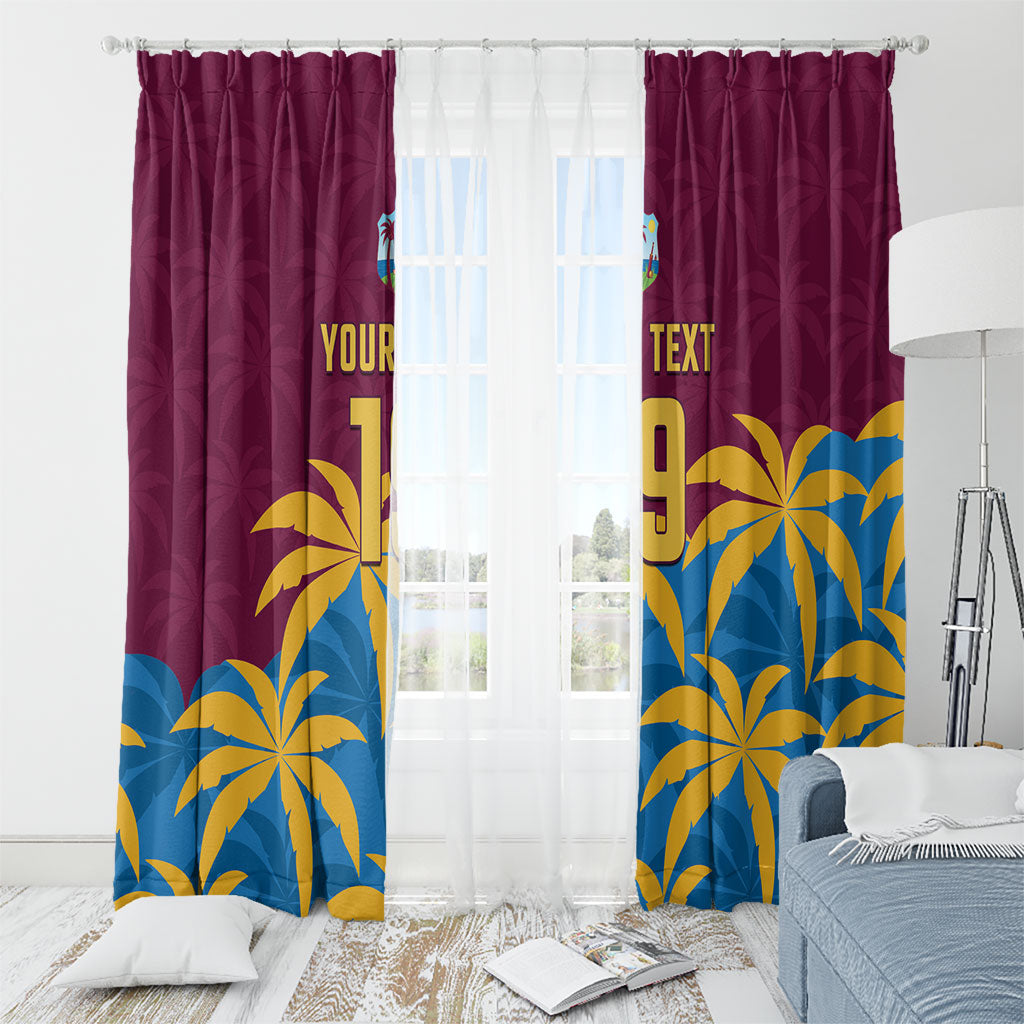 Custom West Indies Cricket Window Curtain The Maroons Calypso Heritage