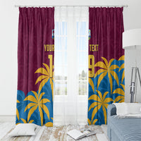 Custom West Indies Cricket Window Curtain The Maroons Calypso Heritage