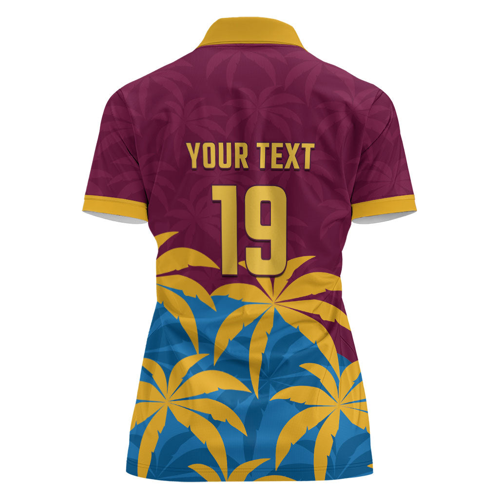 Custom West Indies Cricket Women Polo Shirt The Maroons Calypso Heritage